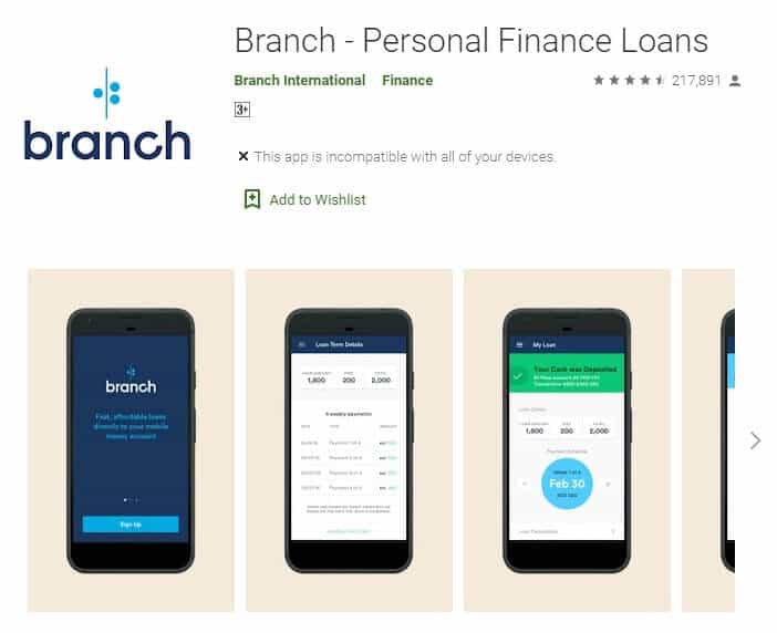 Branch Loans App