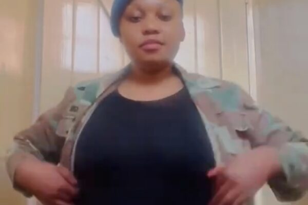 South African military lady video